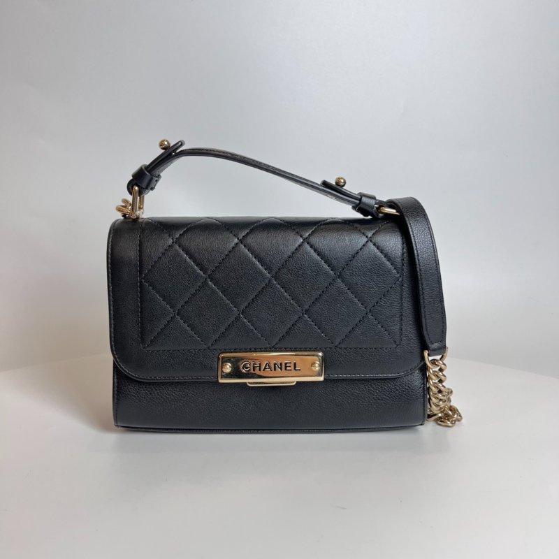 CHANEL 23開 黑牛皮CLICK 兩用包-0