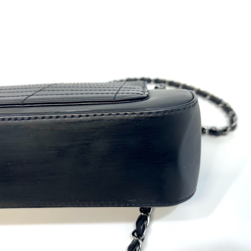 Chanel滑面牛皮雙蓋下銀釦單鏈包A29303-13