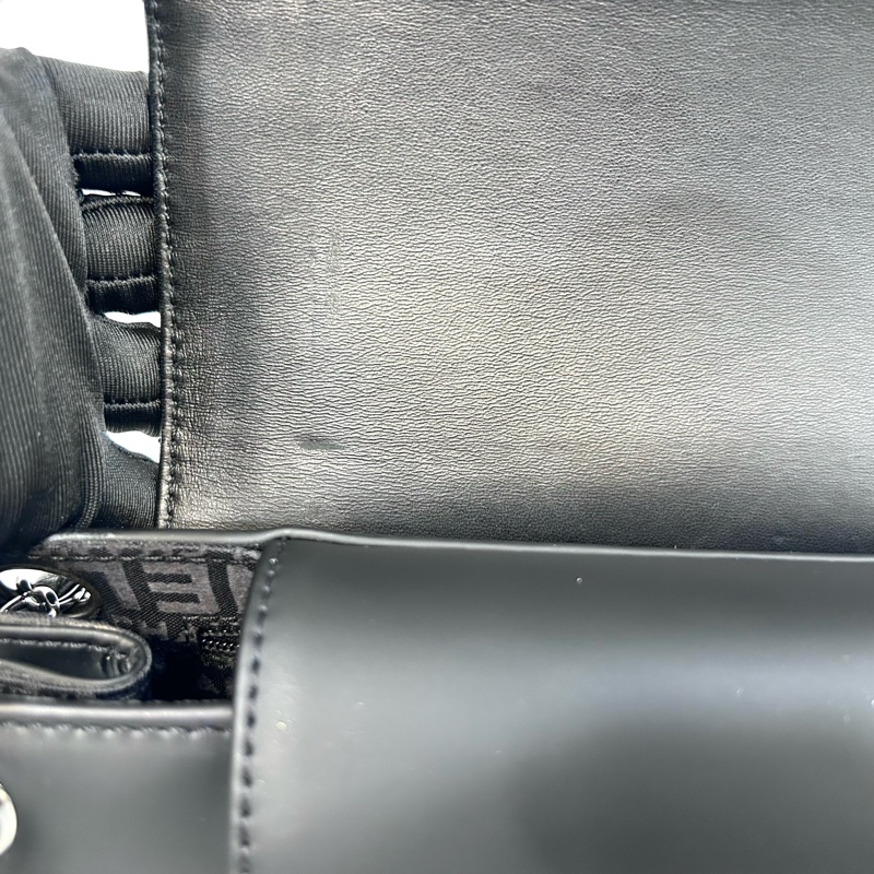 Chanel滑面牛皮雙蓋下銀釦單鏈包A29303-18