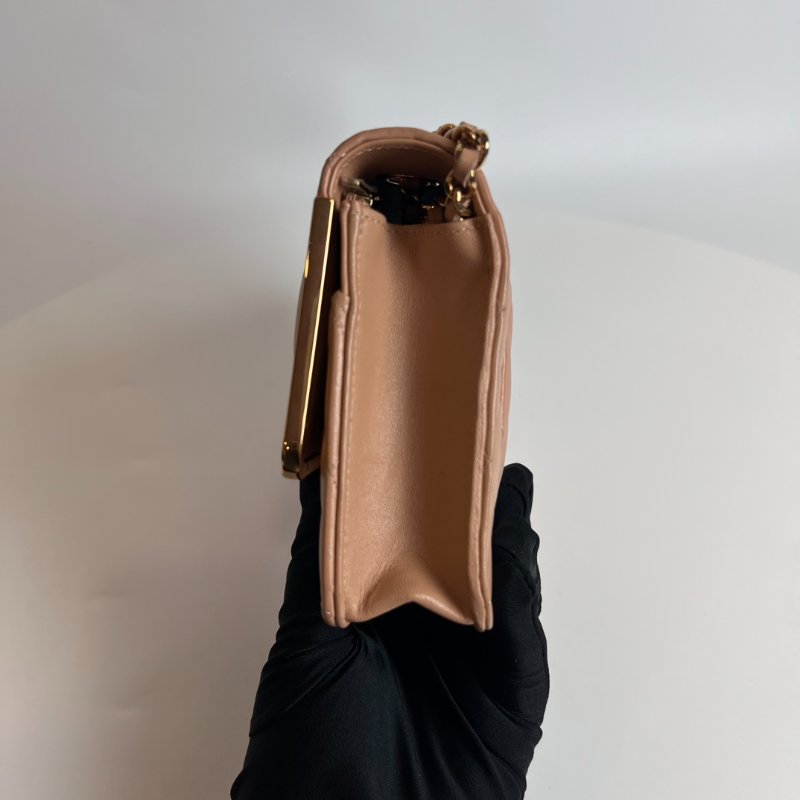 CHANEL 玫瑰金邊裸粉WOC AP2876/晶片款-3