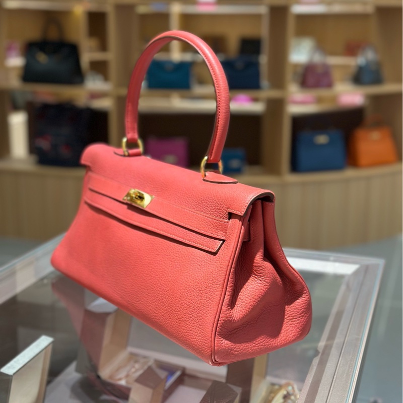 Hermes 爱马仕 Kelly shoulder金扣手提单肩包-2