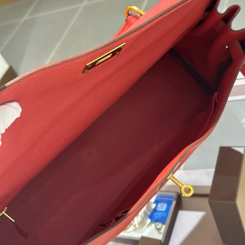 Hermes 爱马仕 Kelly shoulder金扣手提单肩包-4