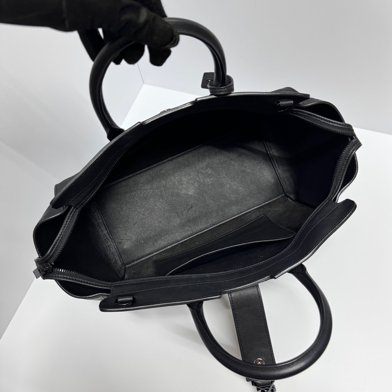 （極新🎁 超稀有） YSL “so black” 全黑鱷魚紋 斜背包 專櫃13萬！-25