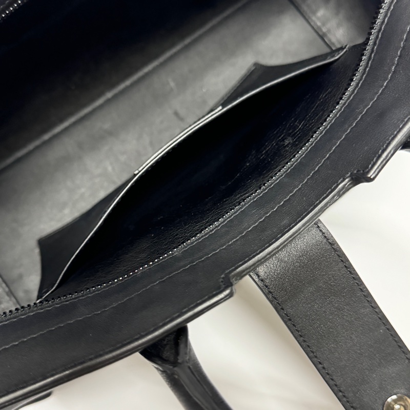 （極新🎁 超稀有） YSL “so black” 全黑鱷魚紋 斜背包 專櫃13萬！-26