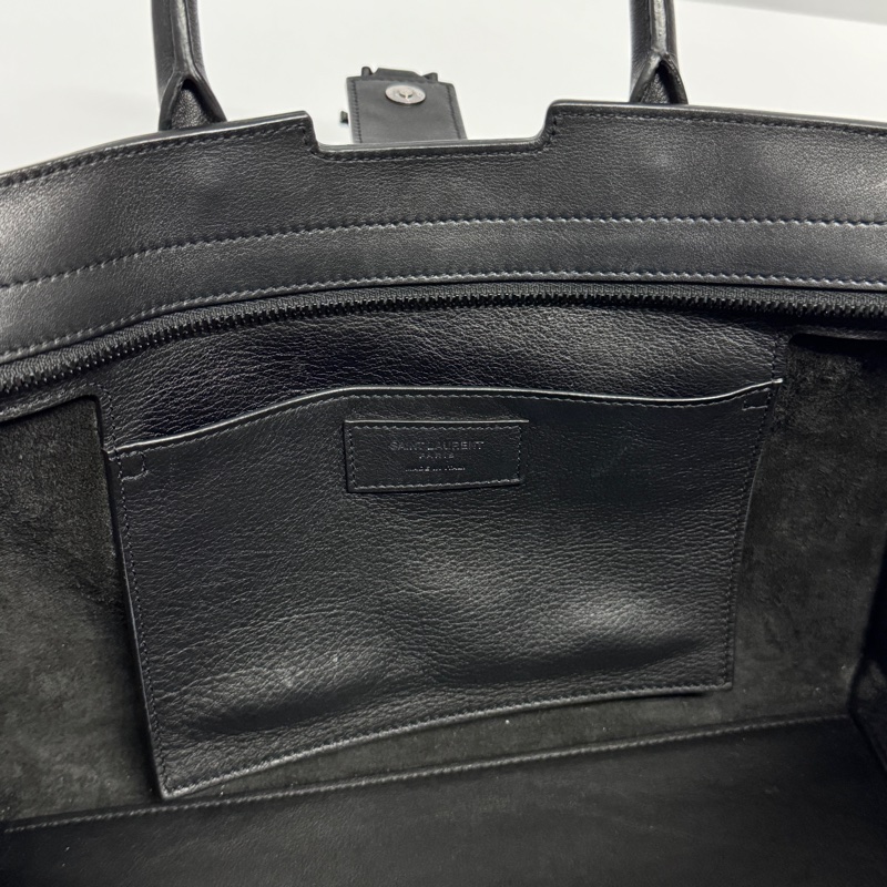 （極新🎁 超稀有） YSL “so black” 全黑鱷魚紋 斜背包 專櫃13萬！-27