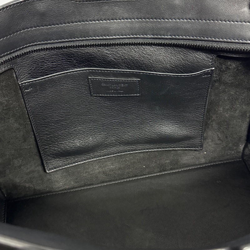 （極新🎁 超稀有） YSL “so black” 全黑鱷魚紋 斜背包 專櫃13萬！-28