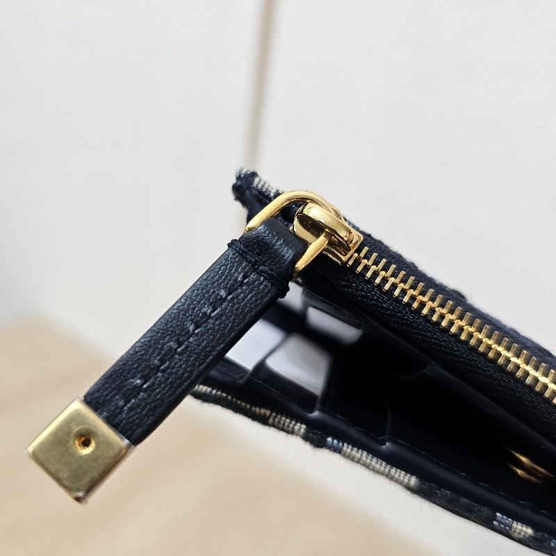 [品況極新❣️] Dior藍緹布金釦Montaigne30 Dahlia短夾-7