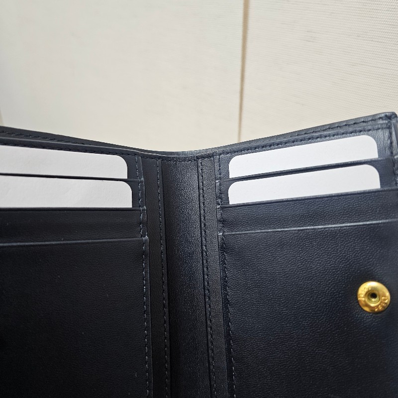 [品況極新❣️] Dior藍緹布金釦Montaigne30 Dahlia短夾-10