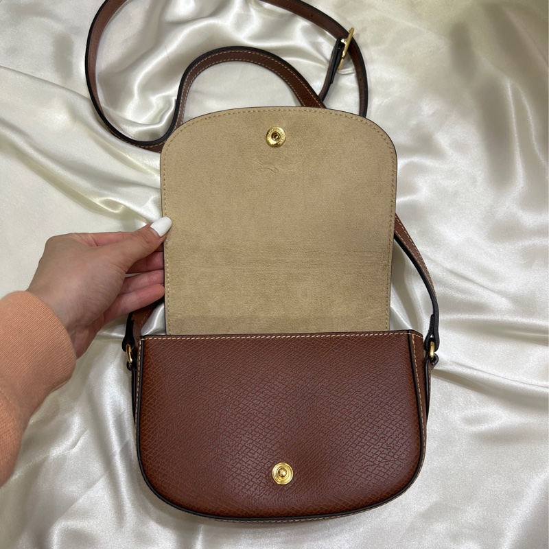 Longchamp ÉPURE 斜背袋 S 棕色-13
