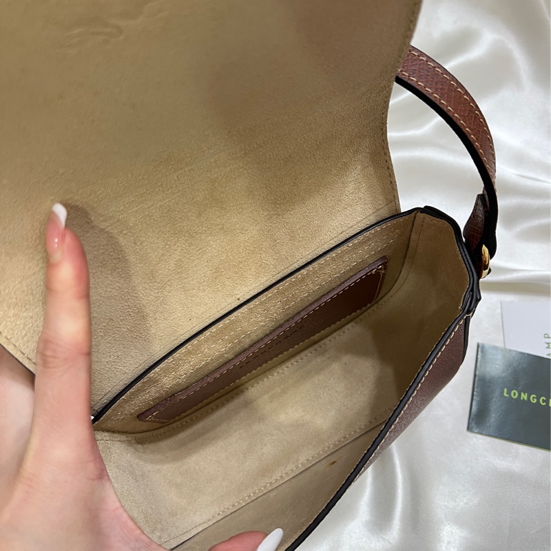 Longchamp ÉPURE 斜背袋 S 棕色-14