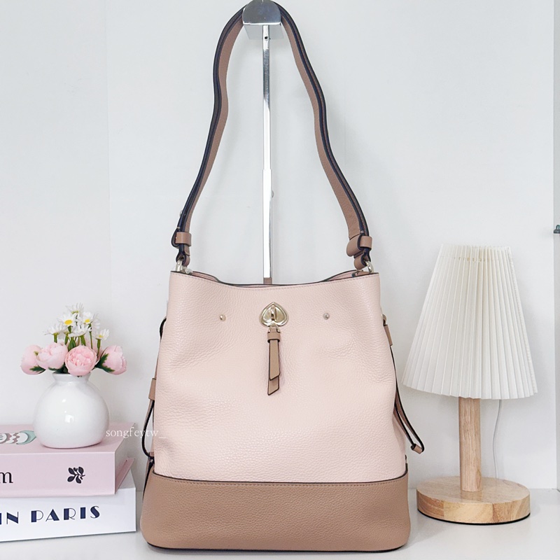 Kate Spade|KS 荔枝皮 拼色 兩用 水桶包-0