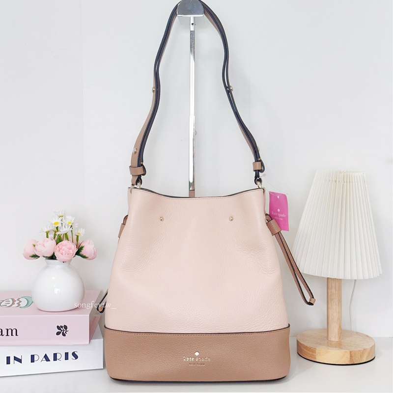Kate Spade|KS 荔枝皮 拼色 兩用 水桶包-1
