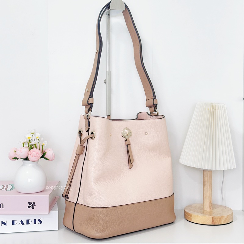 Kate Spade|KS 荔枝皮 拼色 兩用 水桶包-2