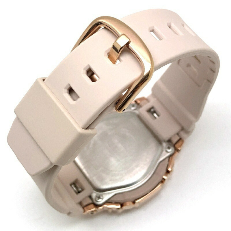 卡西歐 G-SHOCK GM-S2100PG-4A 金屬錶殼中型緊湊型腕錶，採用卡西歐橡木八角形錶殼、雙 LED 照明、粉金 IP 鍍層指針/數位雙顯，2023 年 8 月發售，Mikunigaoka 商店，ITA56SJ5HNVG-6