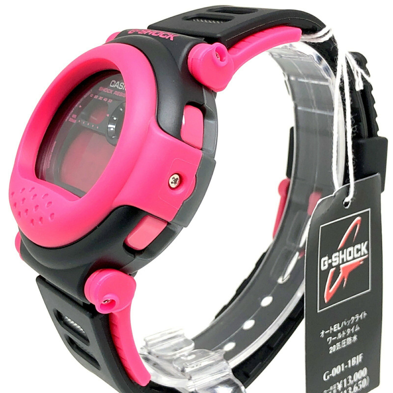 Casio G-SHOCK G-001-1B Jason Capsule Tough 復刻手錶，粉紅色 x 黑色，NEXAX DW-001 型號，2010 年 9 月發布，Mikunigaoka 商店，ITG9XT9G0FC4-2