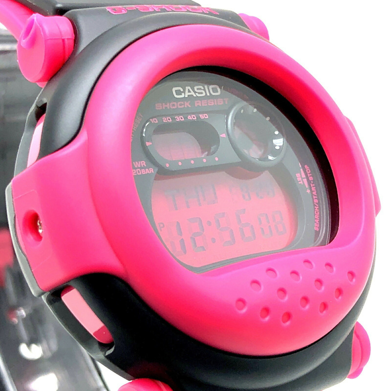 Casio G-SHOCK G-001-1B Jason Capsule Tough 復刻手錶，粉紅色 x 黑色，NEXAX DW-001 型號，2010 年 9 月發布，Mikunigaoka 商店，ITG9XT9G0FC4-3