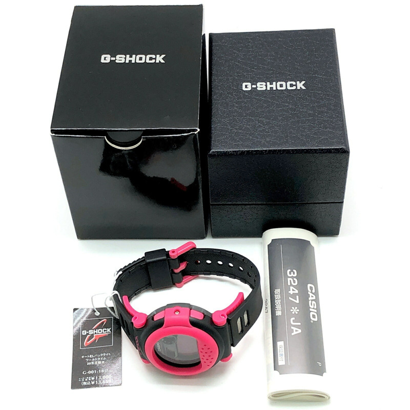 Casio G-SHOCK G-001-1B Jason Capsule Tough 復刻手錶，粉紅色 x 黑色，NEXAX DW-001 型號，2010 年 9 月發布，Mikunigaoka 商店，ITG9XT9G0FC4-9