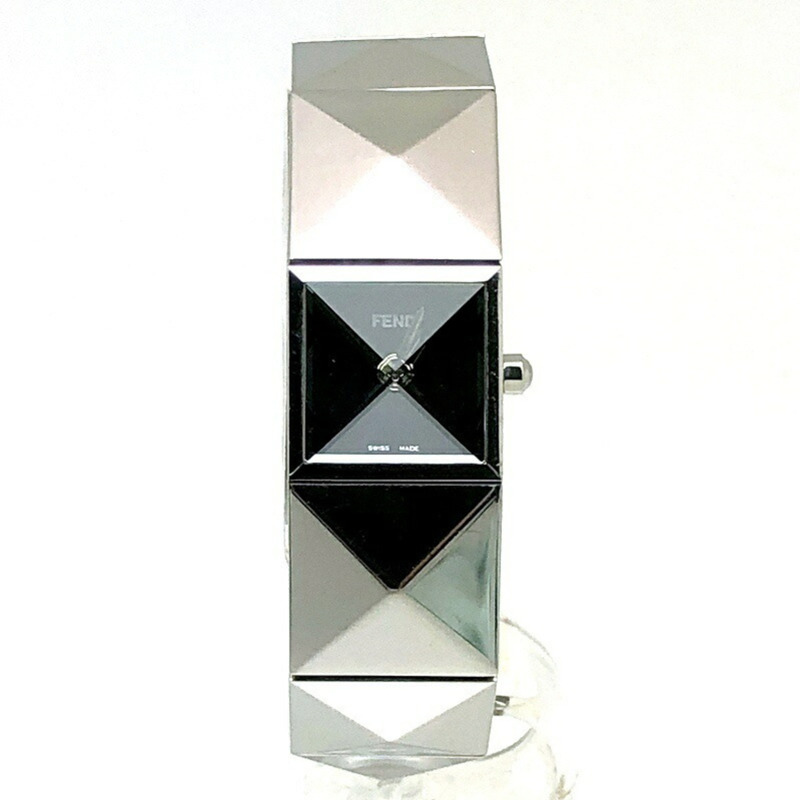 FENDI 女士石英4250L金字塔手鐲腕錶，銀色不鏽鋼材質，Mikunigaoka專賣店，ITF6MPLMM6QW RM0204T-0