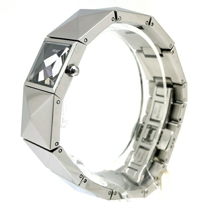 FENDI 女士石英4250L金字塔手鐲腕錶，銀色不鏽鋼材質，Mikunigaoka專賣店，ITF6MPLMM6QW RM0204T-2