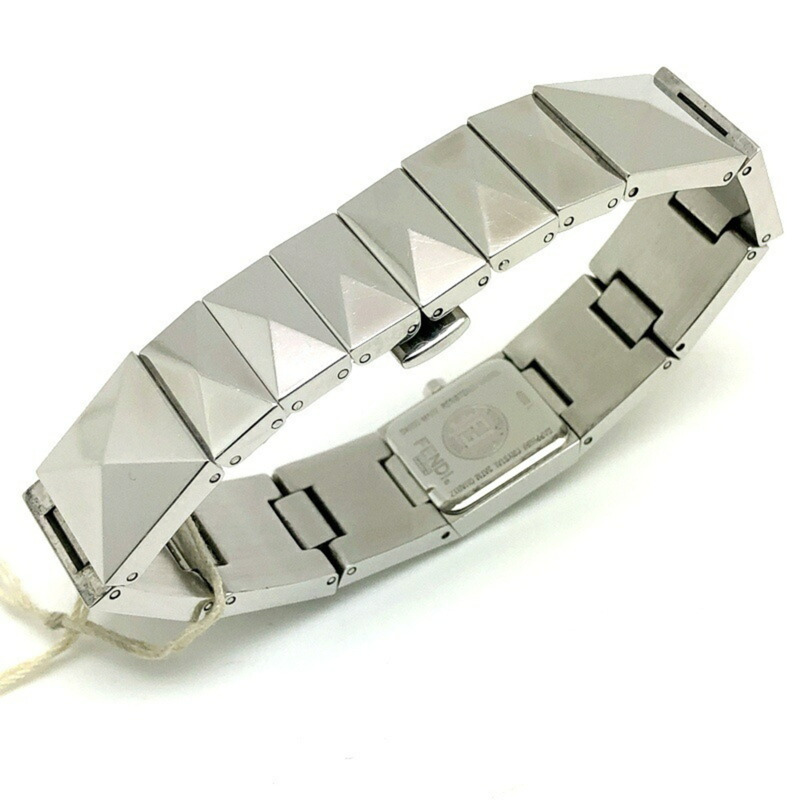 FENDI 女士石英4250L金字塔手鐲腕錶，銀色不鏽鋼材質，Mikunigaoka專賣店，ITF6MPLMM6QW RM0204T-4