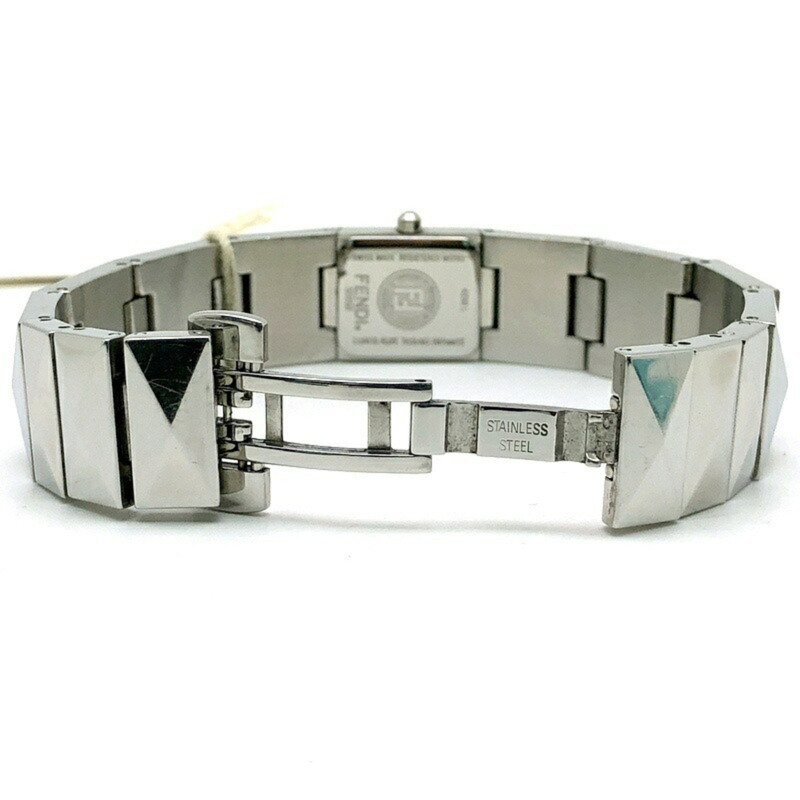 FENDI 女士石英4250L金字塔手鐲腕錶，銀色不鏽鋼材質，Mikunigaoka專賣店，ITF6MPLMM6QW RM0204T-5