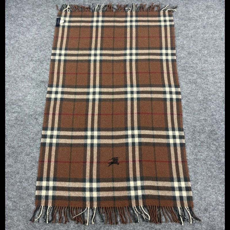 Burberry 咖色格紋多用途披肩-5