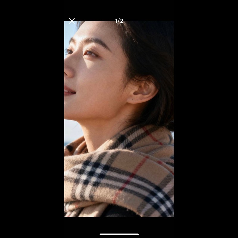 Burberry 經典駝色格紋羊毛圍巾-1