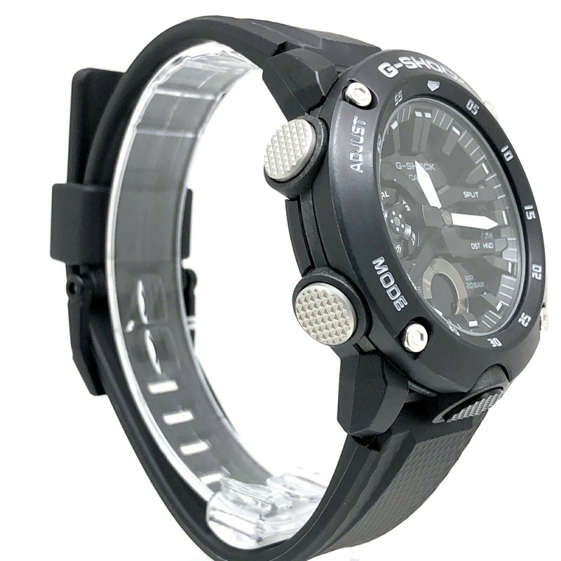 Casio G-SHOCK GA-2000S-1A 手錶，碳纖維核心防護結構，雙 LED 照明，滑動式錶帶，指針/數位雙顯，黑色單色錶盤，2019 年 3 月發售，Kaizuka 商店，ITG2YMKEYT6O-1