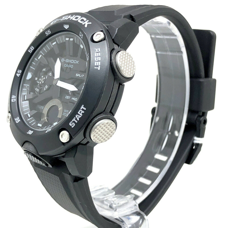 Casio G-SHOCK GA-2000S-1A 手錶，碳纖維核心防護結構，雙 LED 照明，滑動式錶帶，指針/數位雙顯，黑色單色錶盤，2019 年 3 月發售，Kaizuka 商店，ITG2YMKEYT6O-2