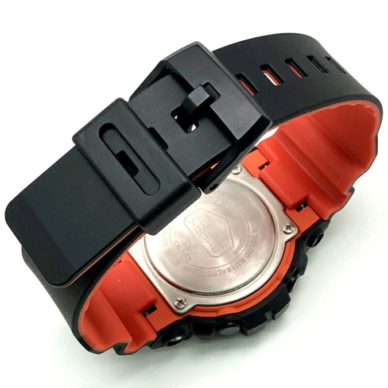 卡西歐 G-SHOCK GA-800BR-1A 亮橘色指針/數位雙顯中型腕錶，金屬霧面黑錶殼，雙 LED 背光。 2018 年 11 月發售。海塚店。 ITNFB0HMX0G4。-6