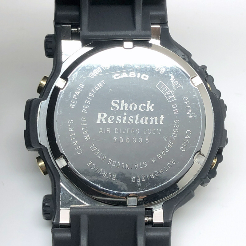 卡西歐 G-SHOCK DW-6300-1B 蛙人腕錶，第一代蛙人腕錶，早期蛙人設計，深灰色錶盤配綠色豆莢圖案，1993年8月發售，三國丘店，ITUI3QBYFH64-7