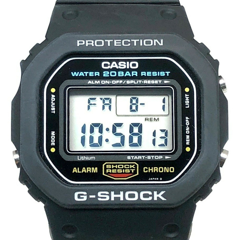 卡西歐 G-SHOCK DW-5600C-1 M901 手錶，卡西歐官方修復，國產 20 巴防水 Speed 型號，無階錶圈，旋入式錶殼，拉絲紋理，微型燈泡，SPEED，80 年代，1987 年 6 月發售，Mikunigaoka 店，ITLIMR34ETMY-0