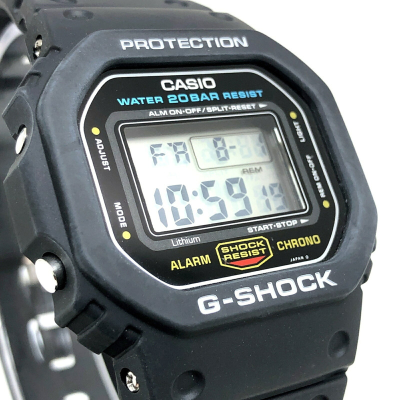 卡西歐 G-SHOCK DW-5600C-1 M901 手錶，卡西歐官方修復，國產 20 巴防水 Speed 型號，無階錶圈，旋入式錶殼，拉絲紋理，微型燈泡，SPEED，80 年代，1987 年 6 月發售，Mikunigaoka 店，ITLIMR34ETMY-3