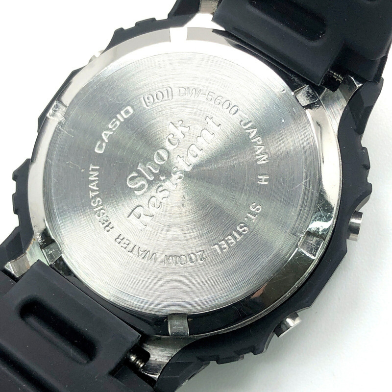 卡西歐 G-SHOCK DW-5600C-1 M901 手錶，卡西歐官方修復，國產 20 巴防水 Speed 型號，無階錶圈，旋入式錶殼，拉絲紋理，微型燈泡，SPEED，80 年代，1987 年 6 月發售，Mikunigaoka 店，ITLIMR34ETMY-7