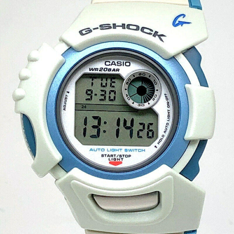 卡西歐 G-SHOCK DWX-100-2T X-treme G-LIDE 手錶，耐低溫，不對稱設計，白藍配色，1998 年 10 月發售，Mikunigaoka 商店，ITR0R4N7O0HI-0