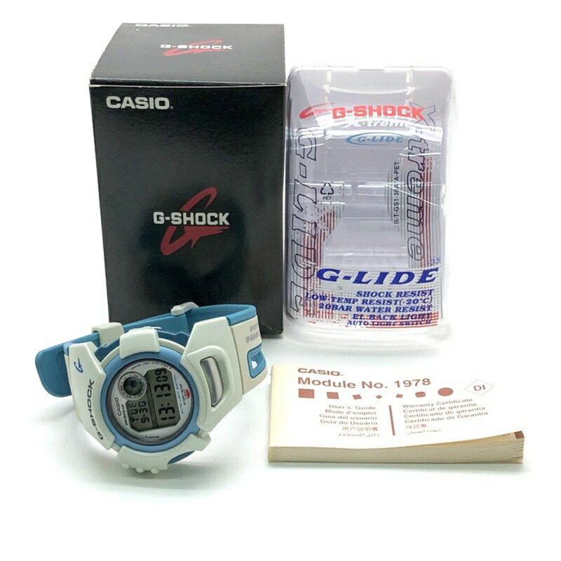 卡西歐 G-SHOCK DWX-100-2T X-treme G-LIDE 手錶，耐低溫，不對稱設計，白藍配色，1998 年 10 月發售，Mikunigaoka 商店，ITR0R4N7O0HI-9