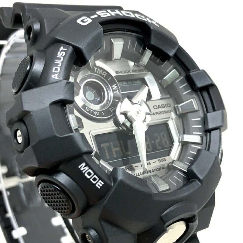 G-SHOCK CASIO GA-710-1A 炫彩霧面黑銀雙色指針/數位手錶（2017年2月發表）IT3G2SJF9BMU（海塚店）-3