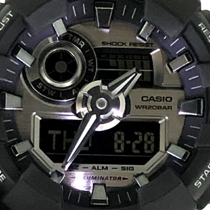 G-SHOCK CASIO GA-710-1A 炫彩霧面黑銀雙色指針/數位手錶（2017年2月發表）IT3G2SJF9BMU（海塚店）-8