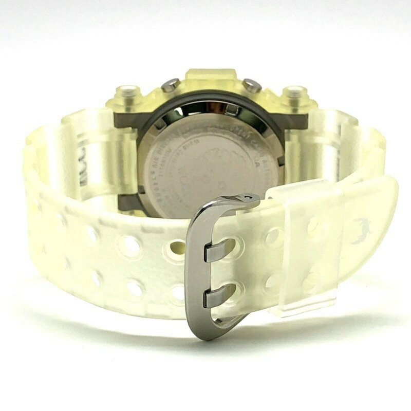 卡西歐 G-SHOCK FROGMAN WCCS DW-8201WC-8T 鈦金屬腕錶，白色鏤空錶盤，黑色錶殼，三重蝠鱝 EL 背光，全球珊瑚礁保護協會，1998 年 6 月，海塚商店，ITUIIID8YQP0-5