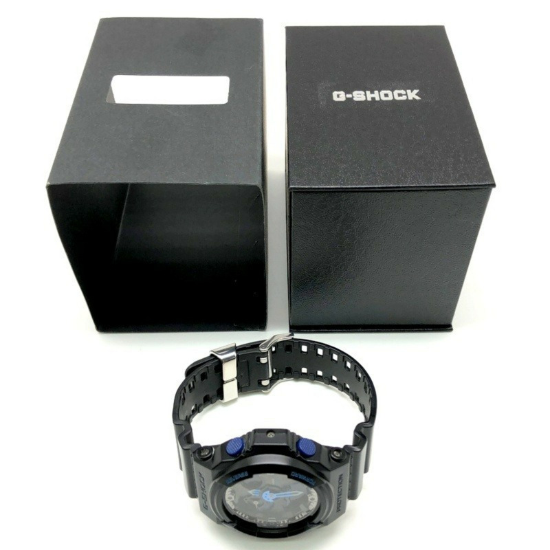 卡西歐 G-SHOCK GA-303B-1A 30週年紀念版藍色首字母腕錶，黑色錶盤，指針/數字雙顯，高亮度LED背光，2013年1月發售，海塚店，ITWN3LRC6QTK-9