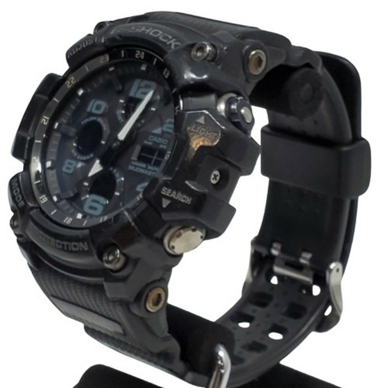 卡西歐 G-SHOCK GWG-100-1A3 MUDMASTER 手錶，電波太陽能，防塵防泥，黑/卡其綠配色，軍錶風格，2018 年 2 月發售，Kaizuka 商店，ITEYNDPPRSBK-1