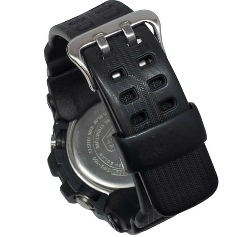 卡西歐 G-SHOCK GWG-100-1A3 MUDMASTER 手錶，電波太陽能，防塵防泥，黑/卡其綠配色，軍錶風格，2018 年 2 月發售，Kaizuka 商店，ITEYNDPPRSBK-3