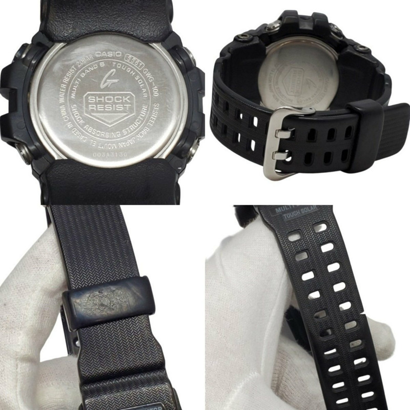 卡西歐 G-SHOCK GWG-100-1A3 MUDMASTER 手錶，電波太陽能，防塵防泥，黑/卡其綠配色，軍錶風格，2018 年 2 月發售，Kaizuka 商店，ITEYNDPPRSBK-5