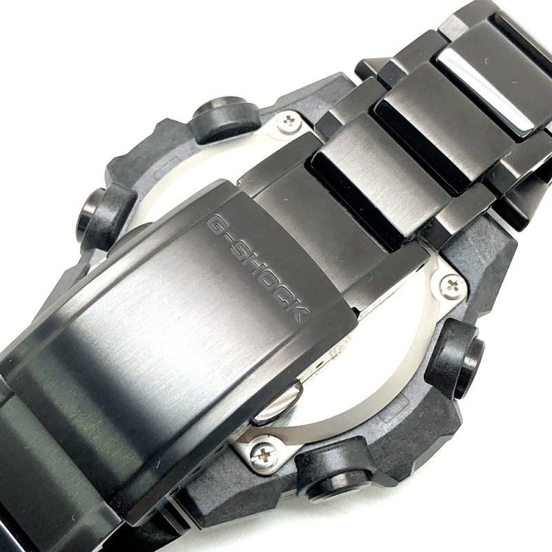 Casio G-SHOCK GST-B400BD-1A2 G-STEEL 腕錶，配備 Tough Solar 太陽能動力、藍牙、手機連接、雙 LED 照明、碳纖維核心防護結構、金屬錶圈和錶帶，黑色/藍色指針/數位雙顯，2021 年 5 月發布，Mikunigaoka 商店-4