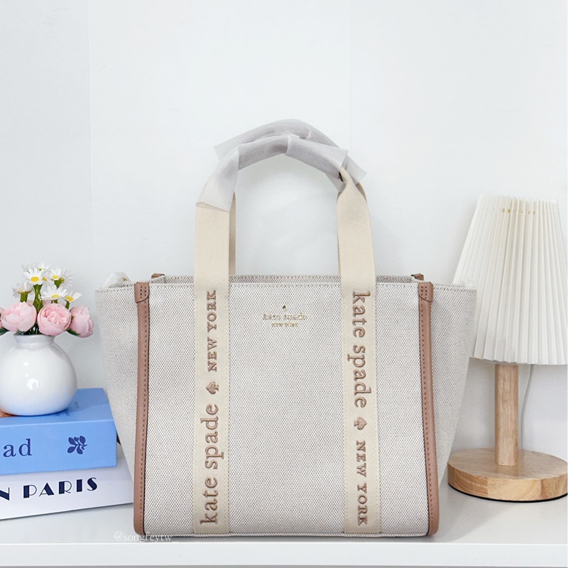 Kate Spade｜KS 帆布拼色 紙袋包 蝙蝠包-0