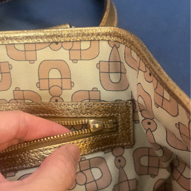 GUCCI 帆布金球托特包-5