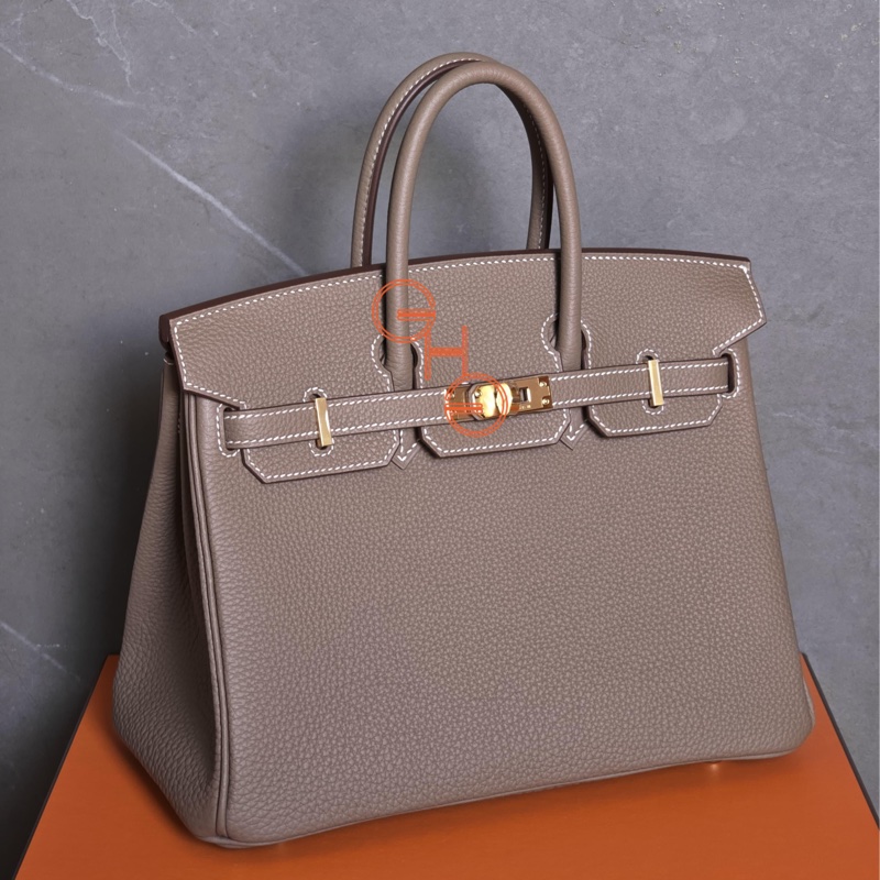 愛馬仕柏金包Birkin 25 / 大象灰金/ Togo / k ( 全新品）-1