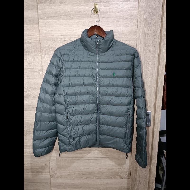 Polo Ralph Lauren RL 灰色 可收納 羽絨外套 絎縫外套 男S-0