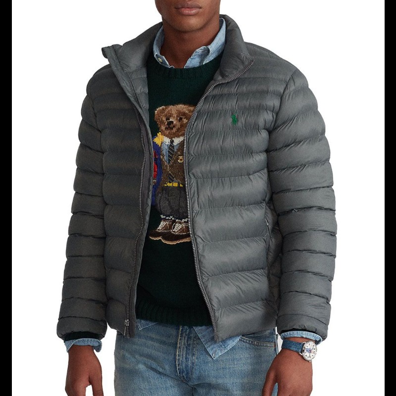 Polo Ralph Lauren RL 灰色 可收納 羽絨外套 絎縫外套 男S-2
