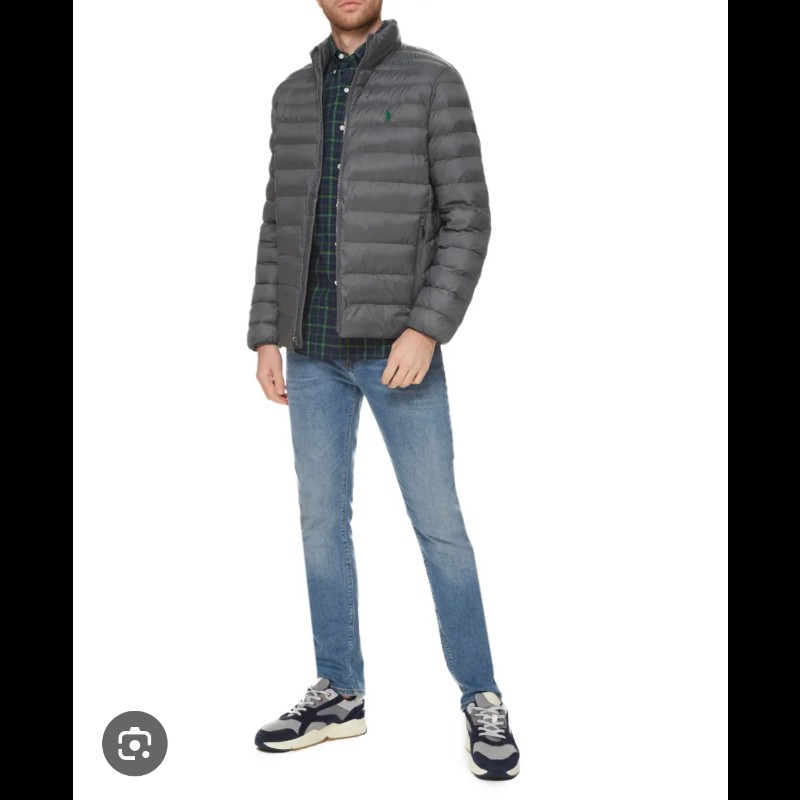 Polo Ralph Lauren RL 灰色 可收納 羽絨外套 絎縫外套 男S-3